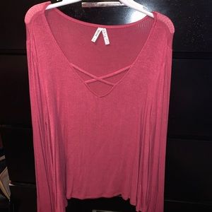 Flowy sleeved pink long sleeve